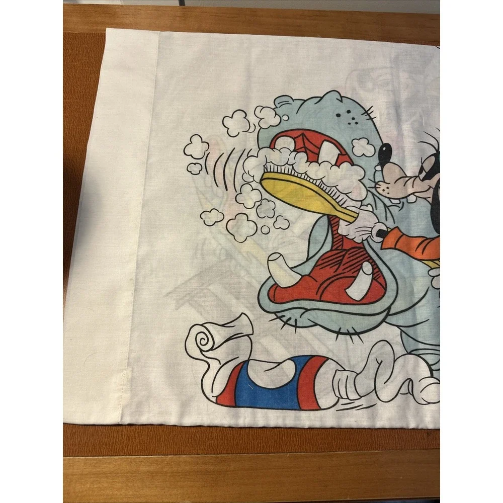 VTG Mickey Mouse Minnie Disney‎ Pillowcase Goofy Donald Duck Mickey Friend USA